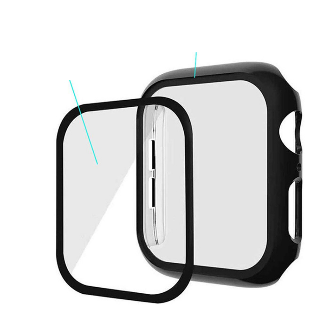 Case para Apple Watch de 2 unidades Compatible con Series 3, Series 2, Series 1 38mm Modelo Blanco y Negro