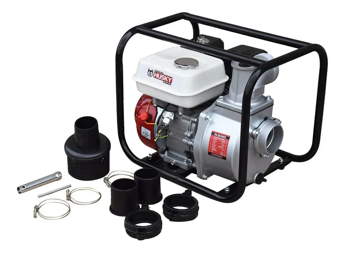 Bomba Motobomba Husky Motor Gasolina 6.5 Hp 4 Tiempos 3 X 3 RLB3365