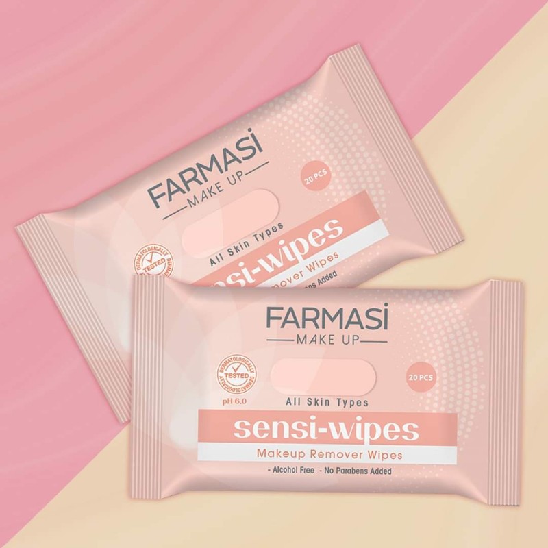 Toallitas Desmaquillantes Sensi Wipes by Farmasi Piel Suave y Brillante