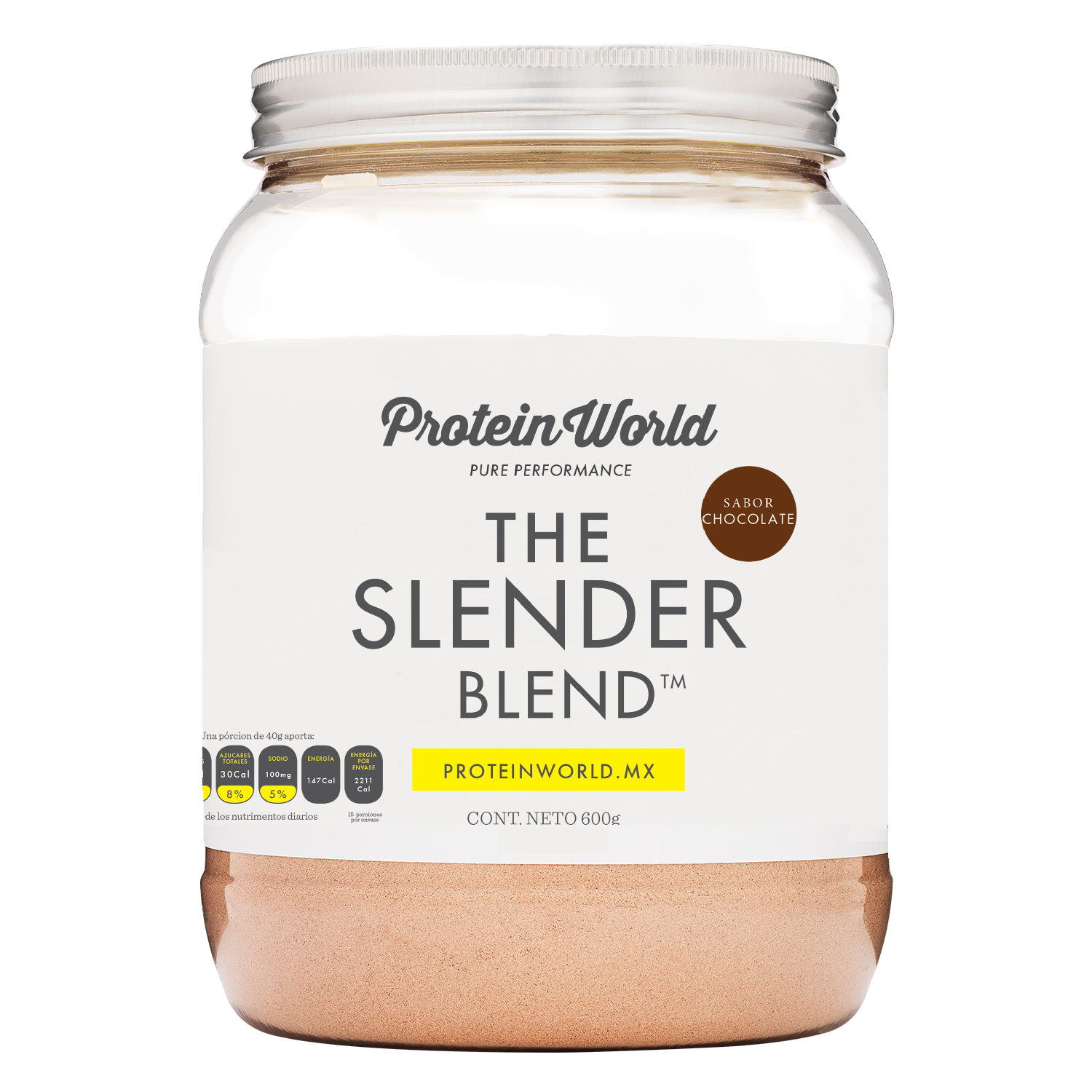 The Slender Blend Chocolate 600 gr Proteína de Suero de Leche con Vitaminas y Minerales