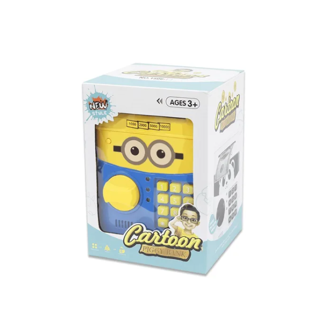 Alcancía Electrónica Caja Fuerte Billetes Y Monedas Minion