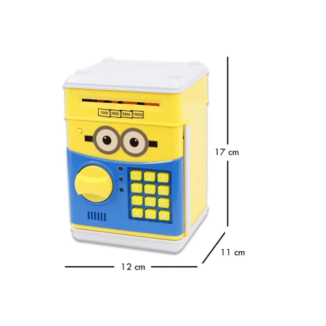 Alcancía Electrónica Caja Fuerte Billetes Y Monedas Minion