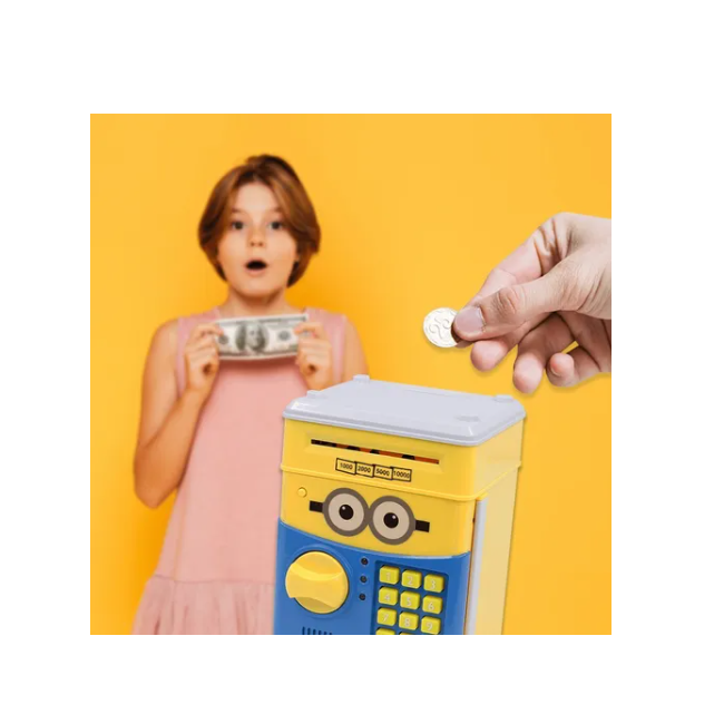 Alcancía Electrónica Caja Fuerte Billetes Y Monedas Minion
