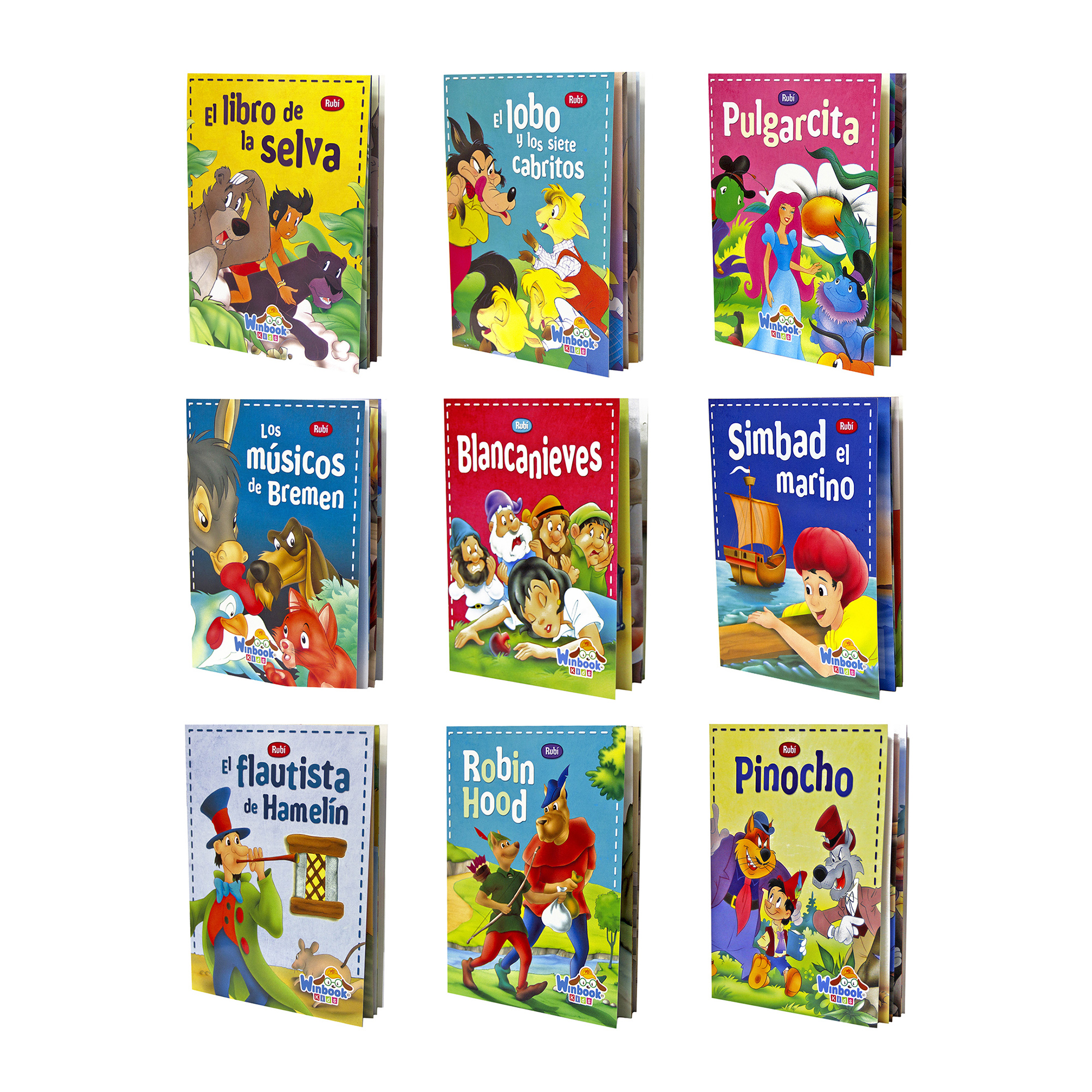 Colección 20 libros, Cuentos Clásicos y Fábulas Tradicionales, Tres Cerditos, Pinocho, Patito Feo y más