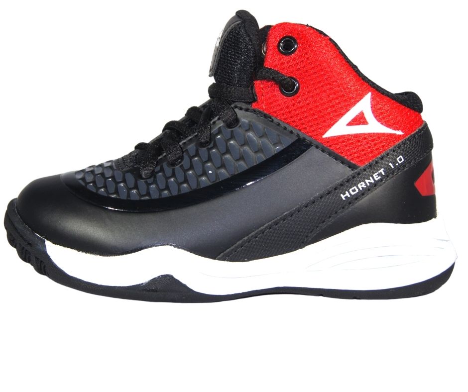 Tenis Pirma Basketball Mod. 2004 Negro/Rojo (18-21.5)