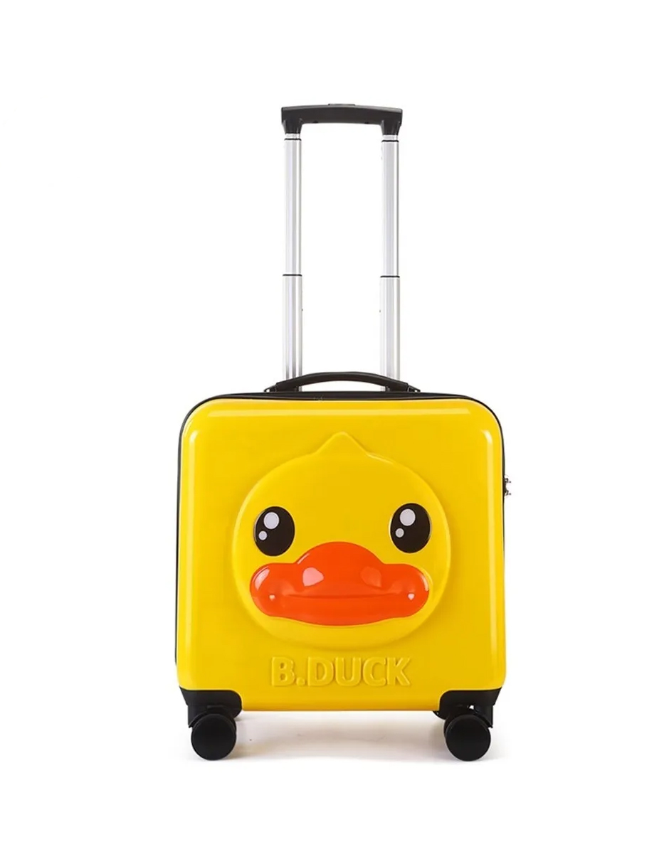 Bolso Maleta Cuadrada De Viaje Para Niños Cara Pato