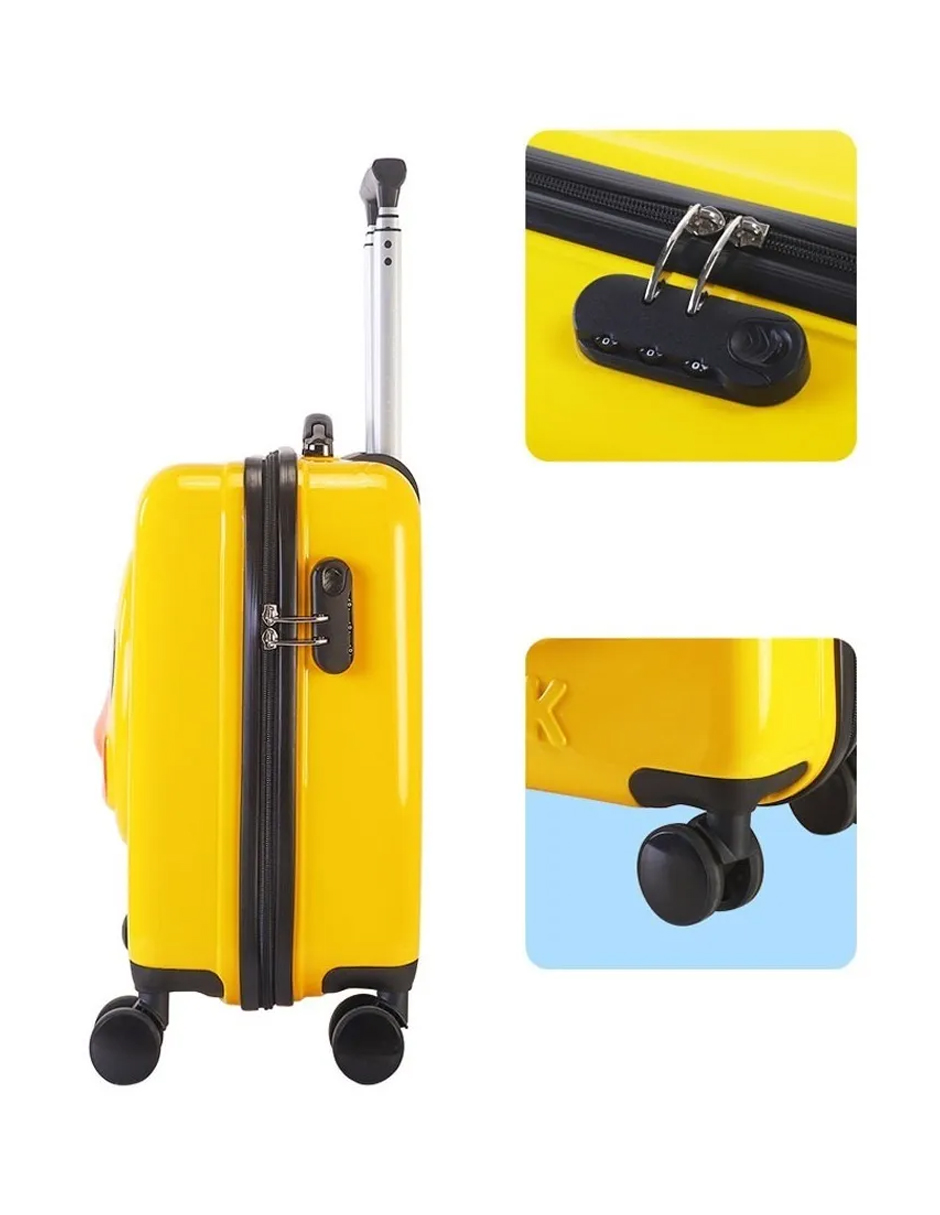 Bolso Maleta Cuadrada De Viaje Para Niños Cara Pato