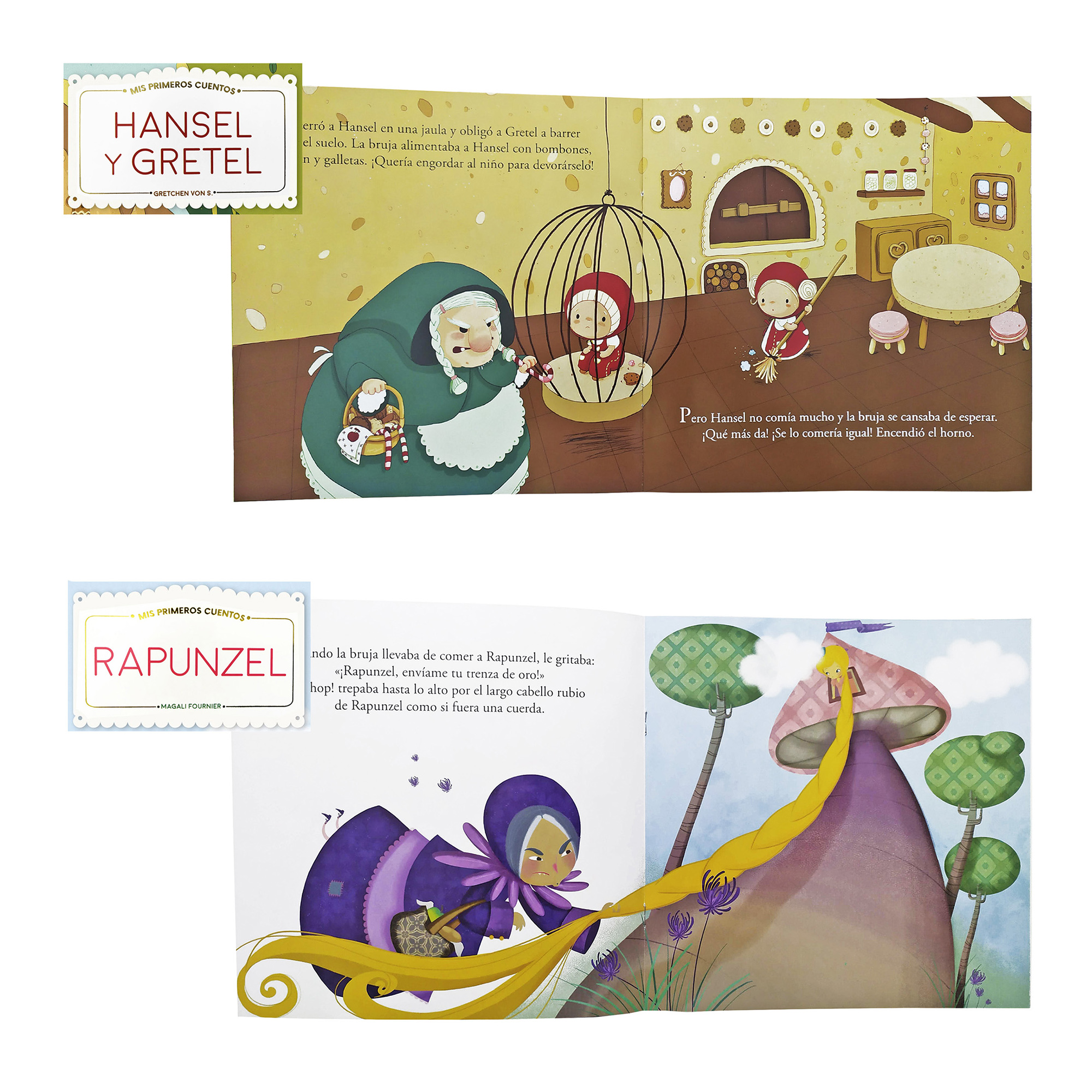 Colección 9 Libros con Cuentos Clásicos Ilustrados, Patito Feo, Tres Cerditos, Rapunzel 