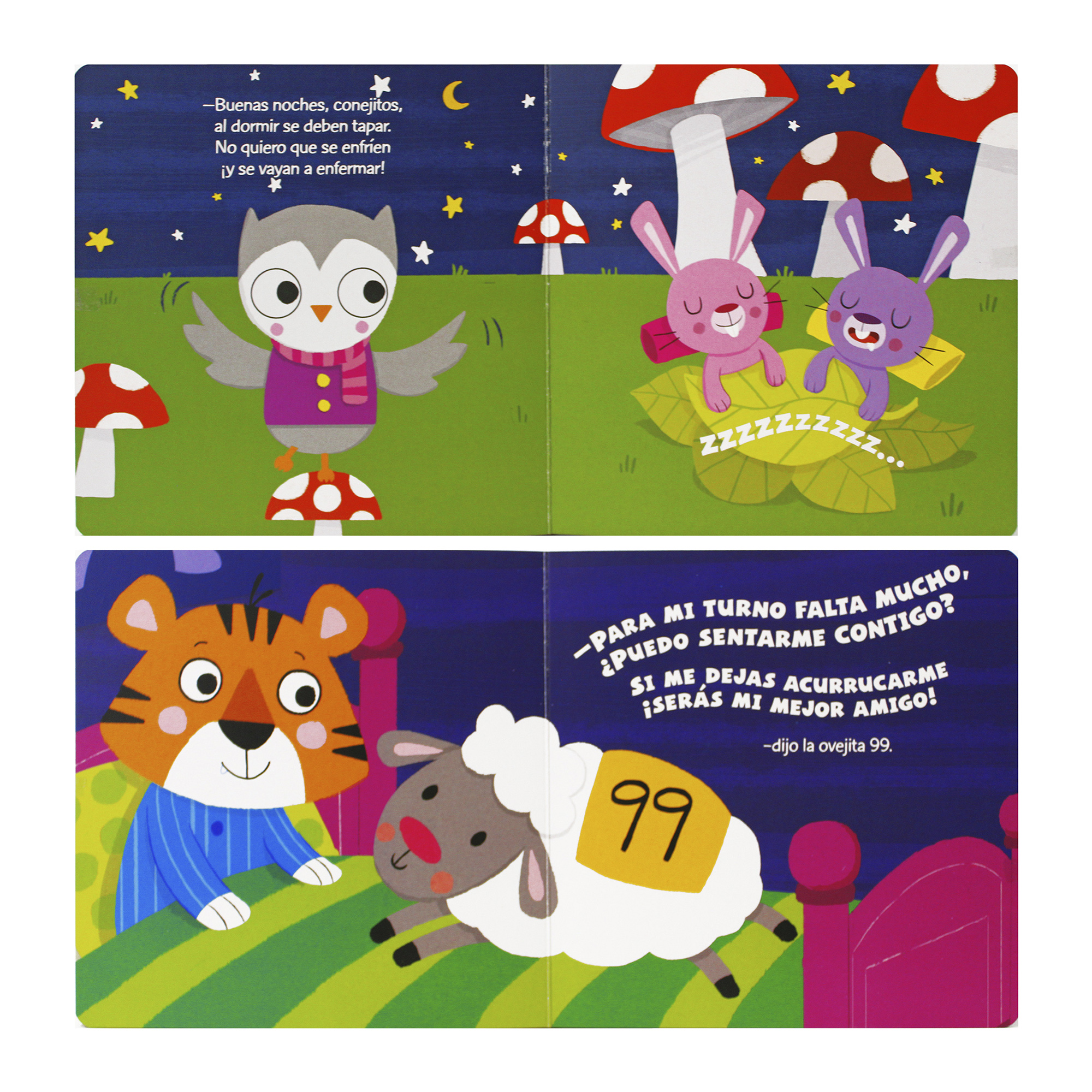 Colección 4 Libros de Cuentos y Rimas, Animales, Fluorescente, Brillan en la Oscuridad