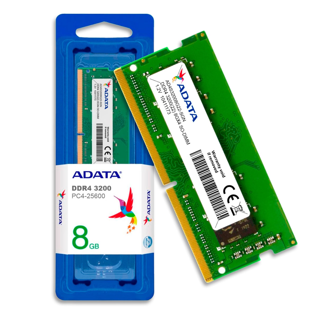 Memoria RAM ADATA AD4S32008G22-SGN, 8 GB, DDR4, 3200 MHz, SO-DIMM