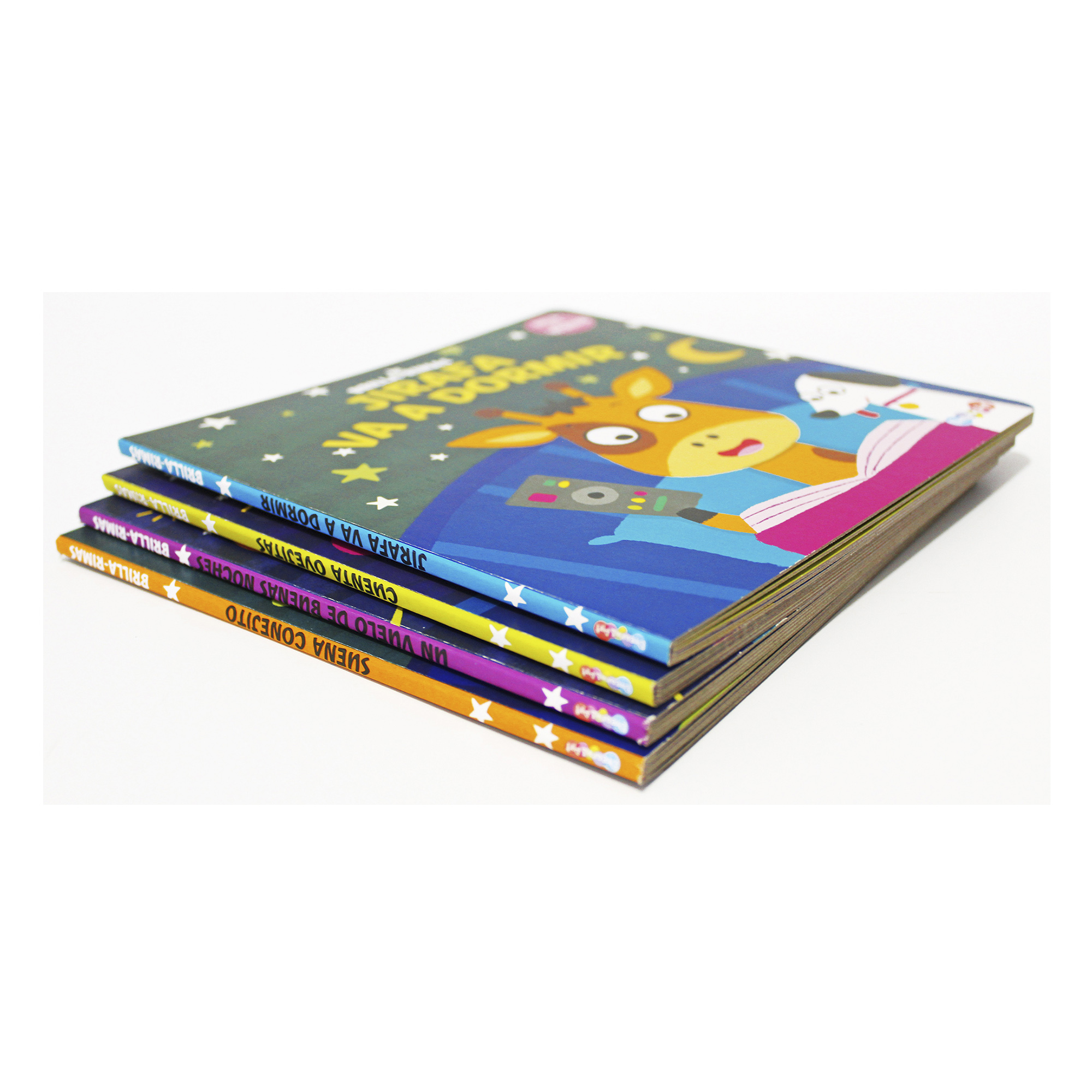 Colección 4 Libros de Cuentos y Rimas, Animales, Fluorescente, Brillan en la Oscuridad