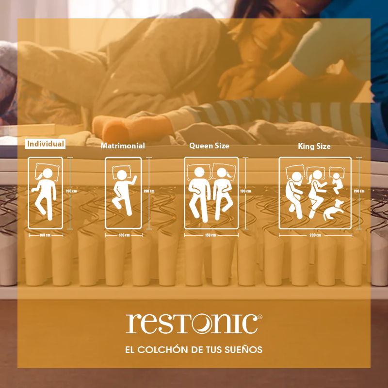 Colchón Individual Restonic Crosby Con Mega Colchoneta Para Descanso Premium