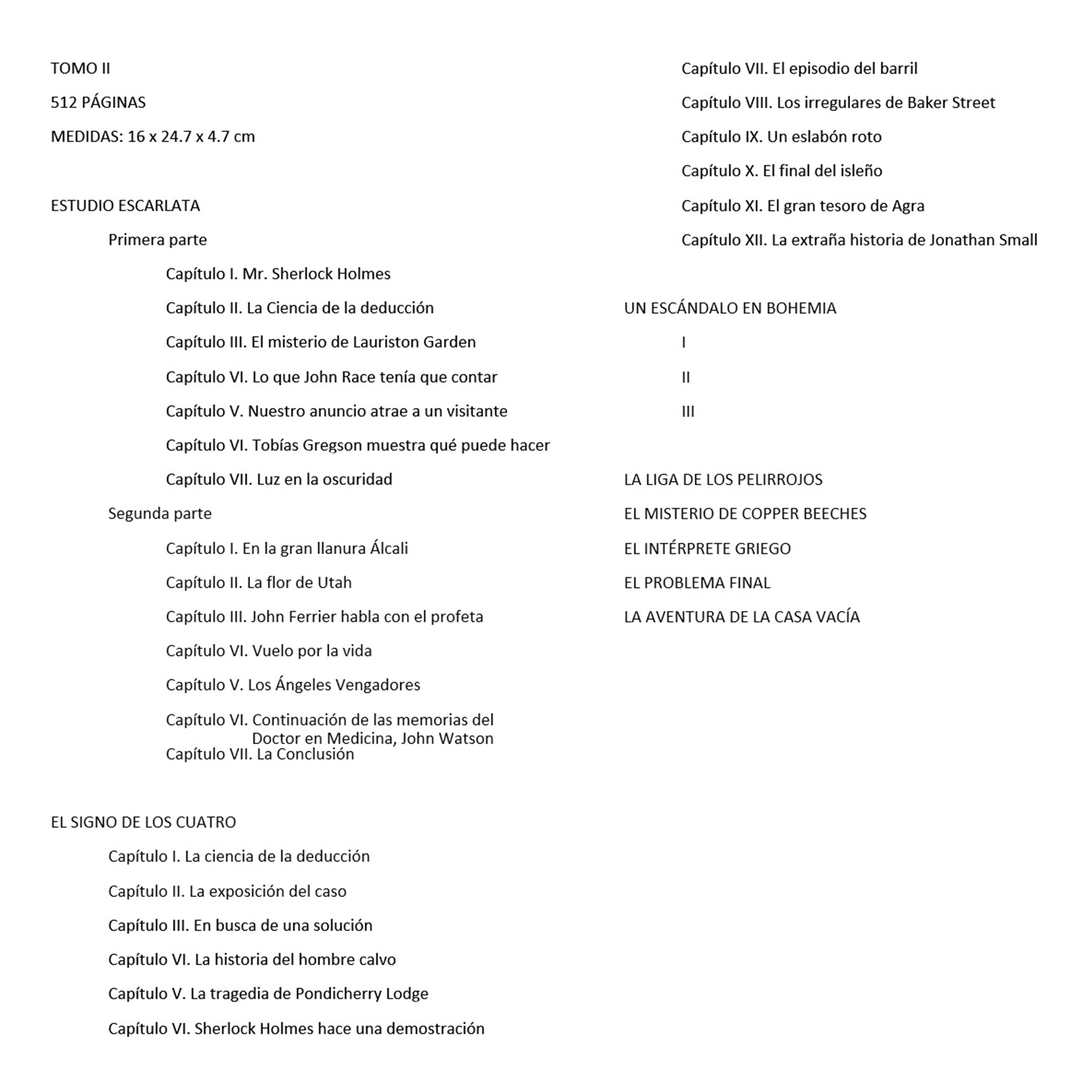 Sherlock Holmes, Colección Arthur Conan Doyle, 2 Tomos, Pasta Dura