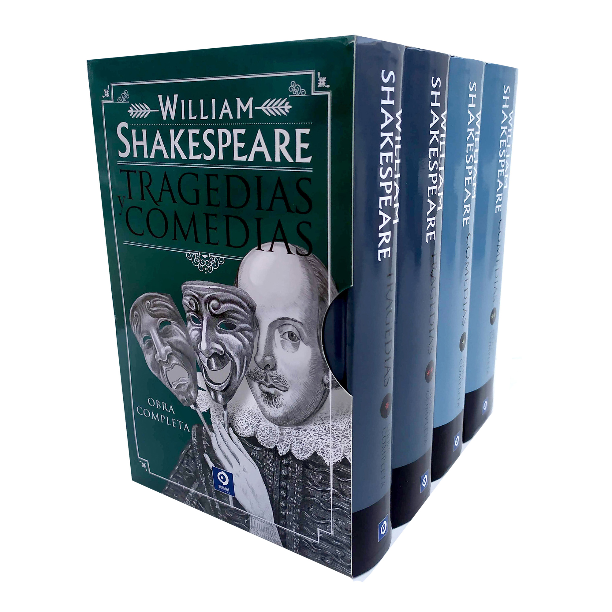 Shakespeare, Obras Completas, Estuche de Colección 4 tomos, Pasta Dura