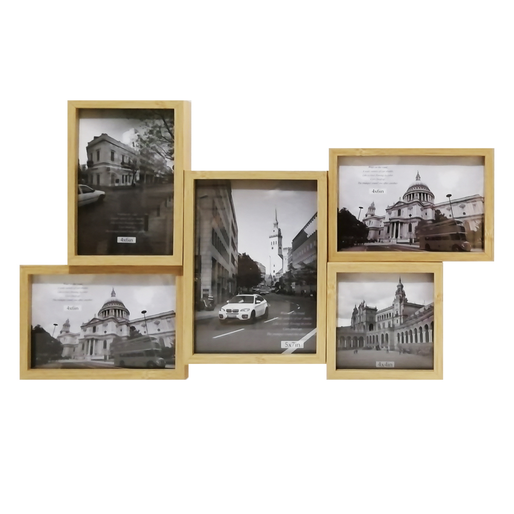 PORTA RETRATOS MULTI MARCOS DE PARED MADERA COLLAGE HW062B