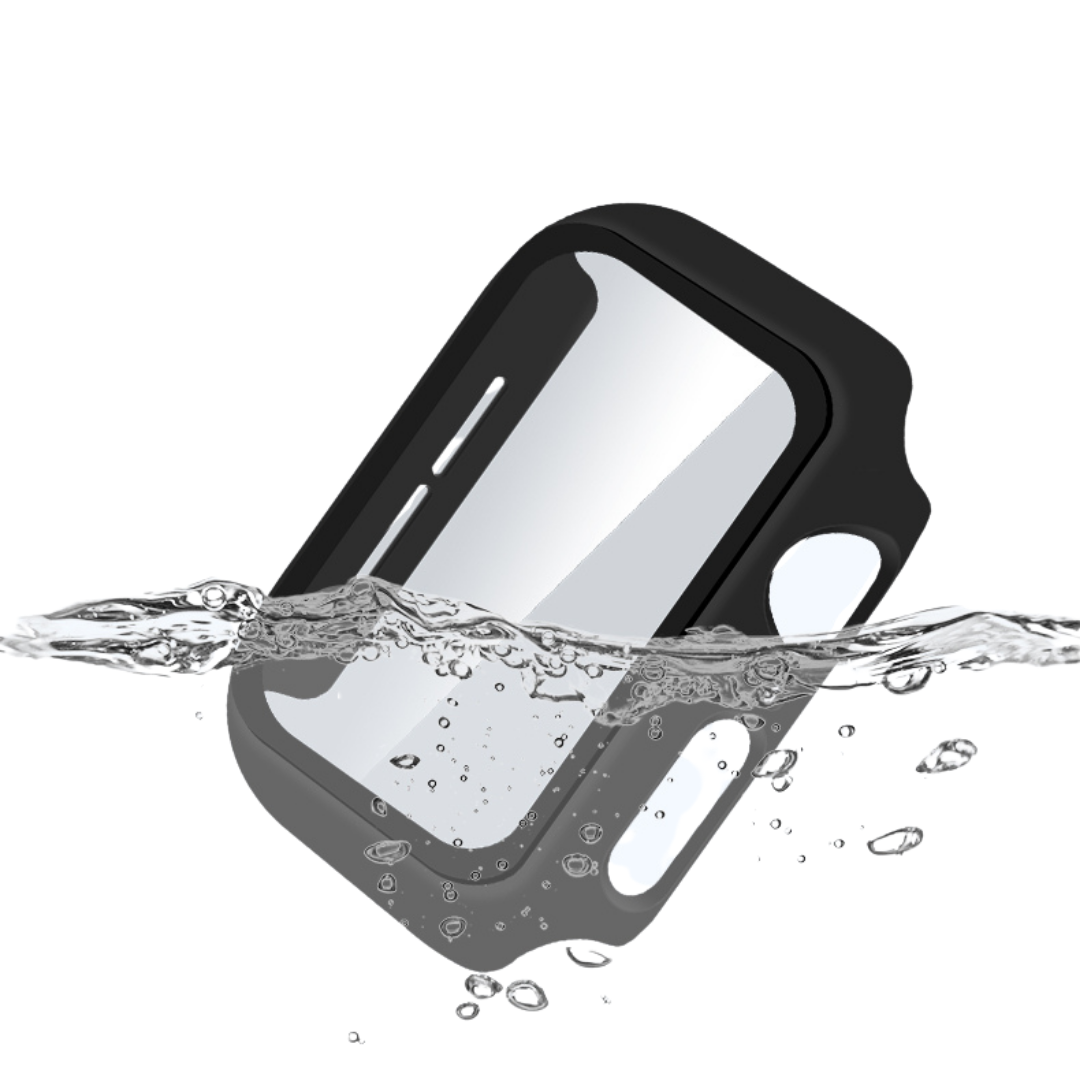 Case para Apple Watch de 2 unidades Compatible con Series 7 45 mm Modelo Blanco y Negro