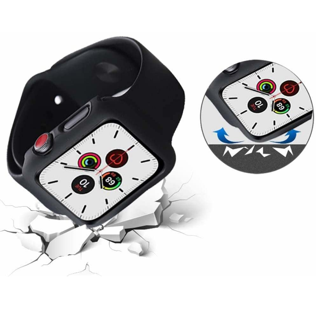 Case para Apple Watch de 2 unidades Compatible con Series 7 45 mm Modelo Blanco y Negro