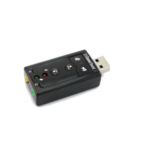 Adaptador Auriculares U + Cable Conector + Tarjeta 7.1 Usb