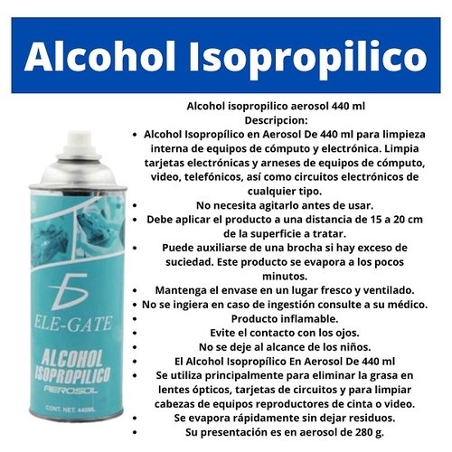 ALCOHOL ISOPROPILICO BOTELLA CON APLICADOR 250 ML