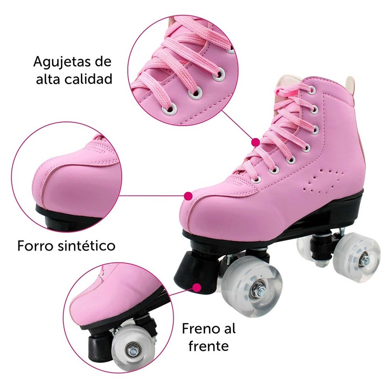 Patines 4 Ruedas Profesionales Quads Clasicos Talla 26 Cm