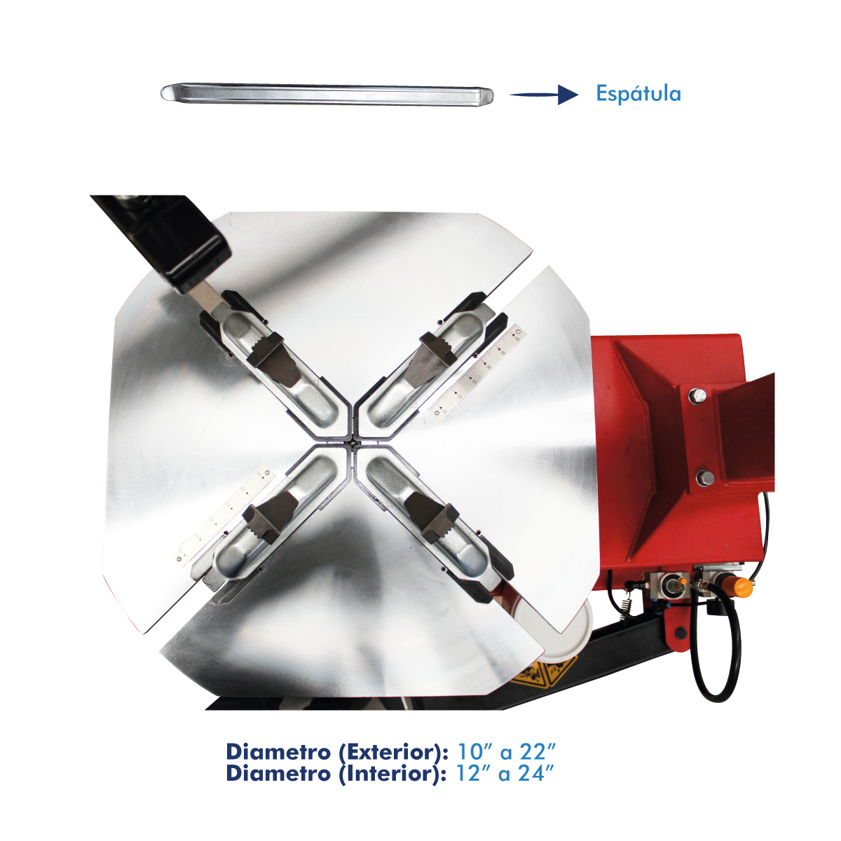 Desmontadora Llantas Hantec Rin 10 a 24  con Brazo Robótico