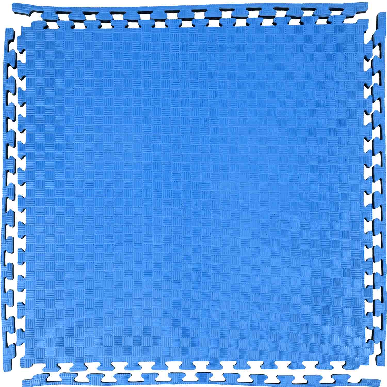 Tatami Tapete Ejercicio Foamy 10 piezas Piso 100 x 100 cm Gym Artes Marciales 2cm Antiderrapante Azul Negro