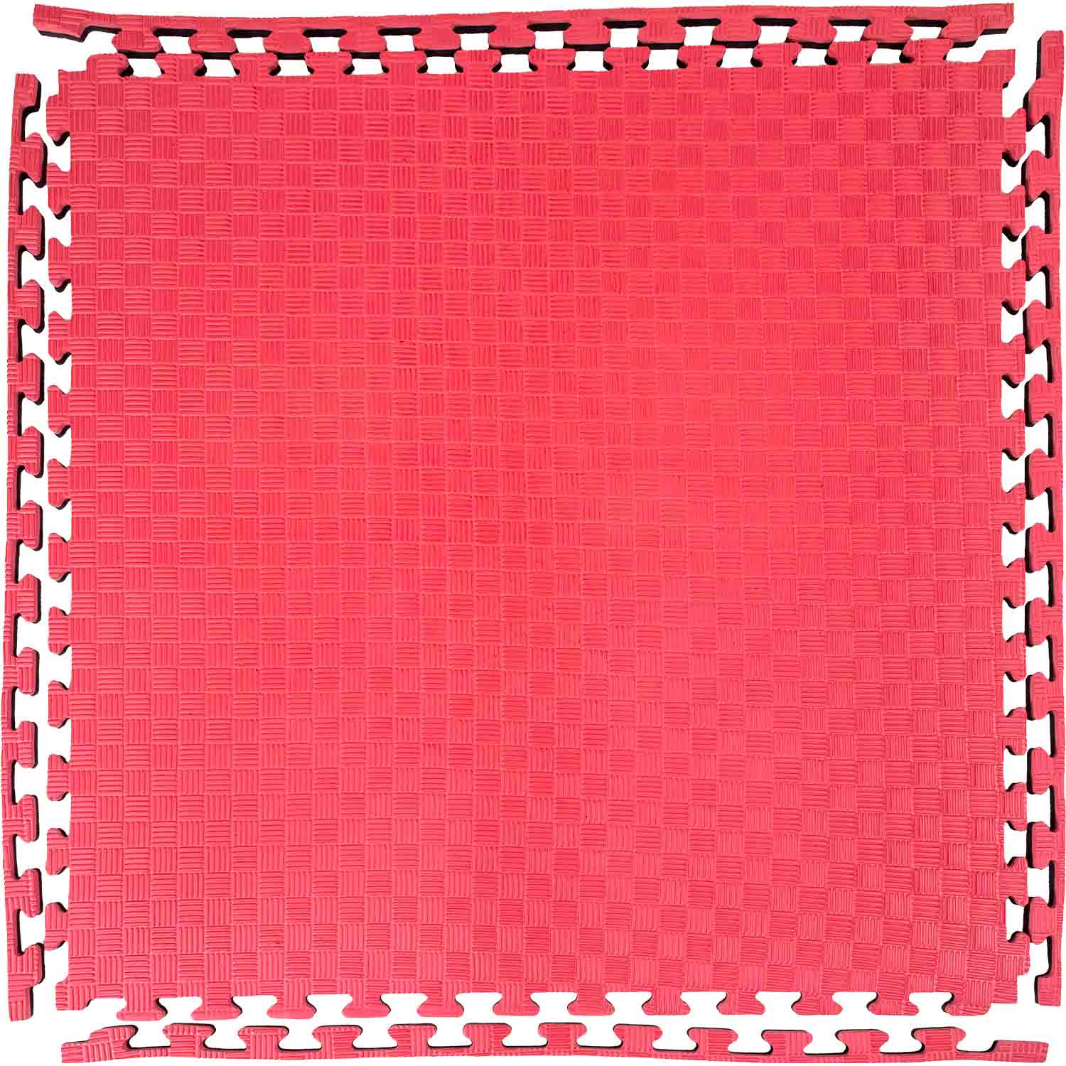 Tatami Tapete Ejercicio Foamy 10 piezas Piso 100 x 100 cm Gym Artes Marciales 2cm Antiderrapante Rojo Negro
