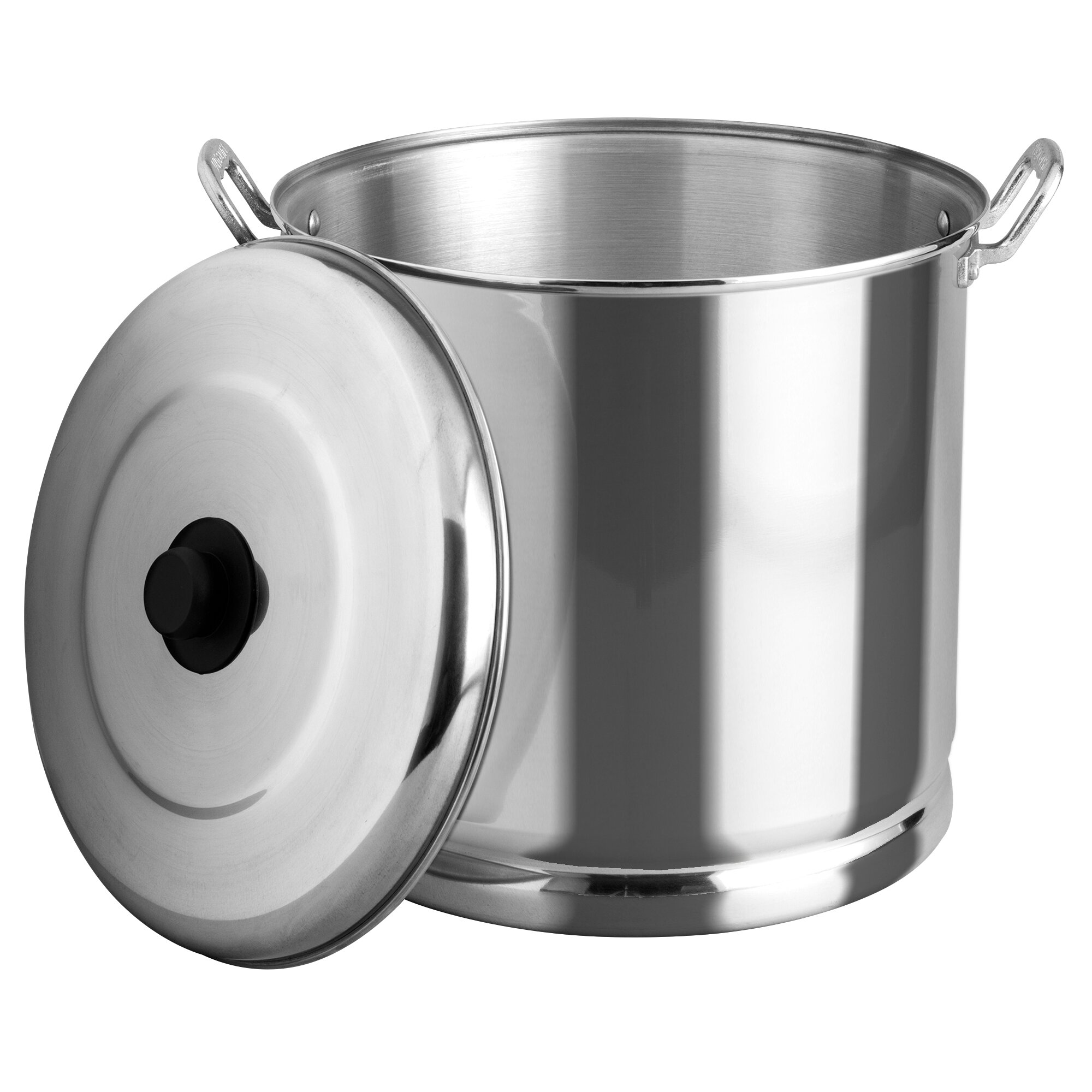 Vaporera de 34 cm. Para 30L. Vasconia Básicos de Aluminio Color Plateado Pulido con Tapa de Aluminio y Alta durabilidad