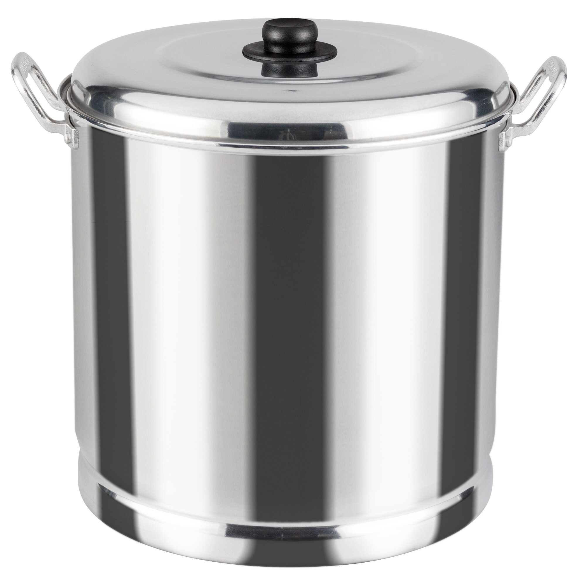 Vaporera de 34 cm. Para 30L. Vasconia Básicos de Aluminio Color Plateado Pulido con Tapa de Aluminio y Alta durabilidad