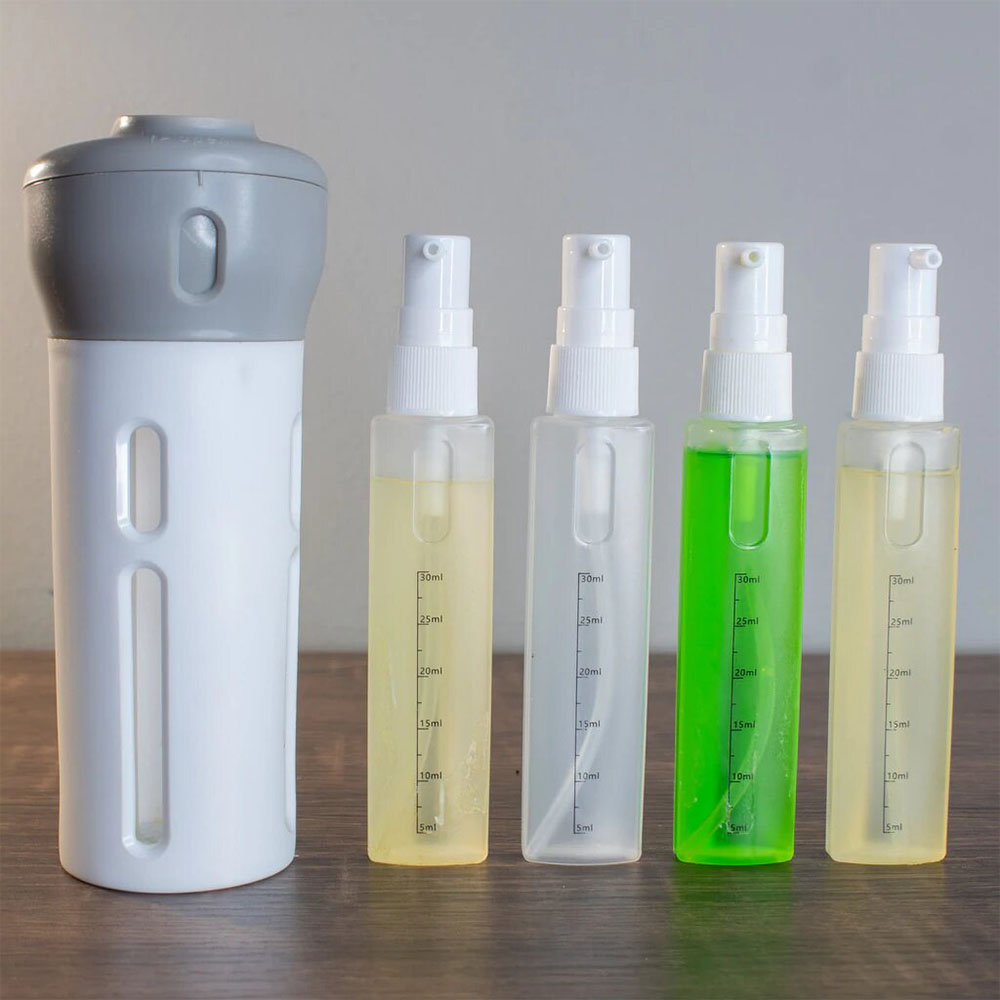 Botella De Viaje 4 En 1 Para Shampoo Crema Perfume Gel Goshoppingmx