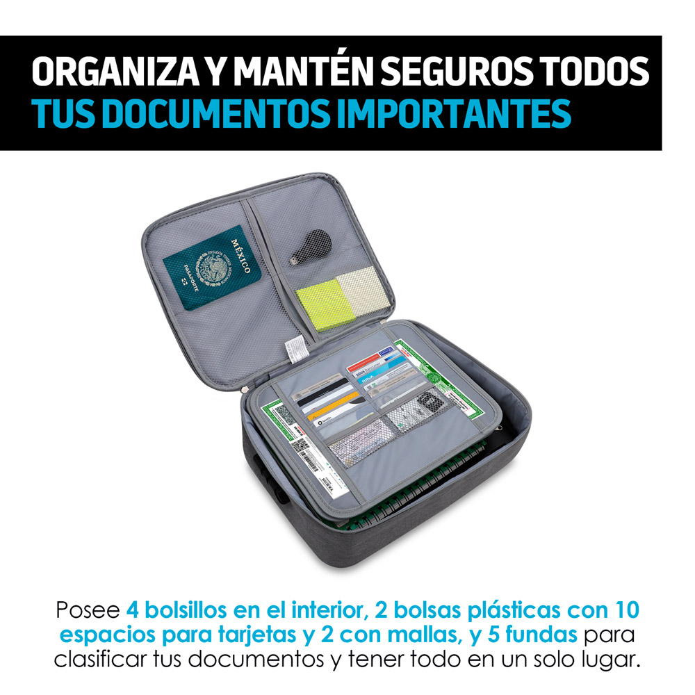 Organizador de Documentos Caja de Seguridad con Candado Redlemon