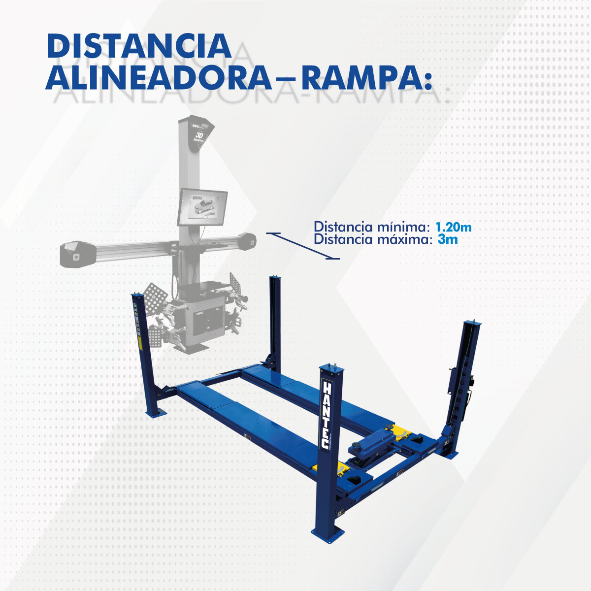 Alineadora de llantas para autos y camionetas hantec 3D color rojo 