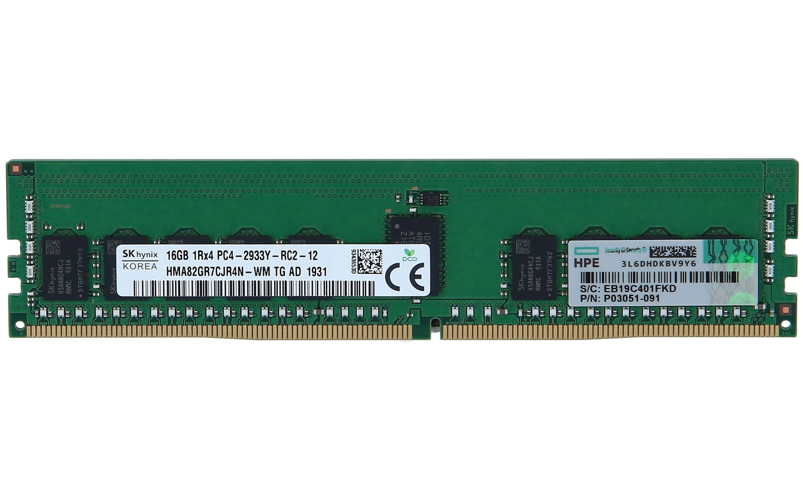 Memoria RAM Hewlett Packard Enterprise 16GB, DDR4, 2933 MHz, RDIMM, PC/ Servidor