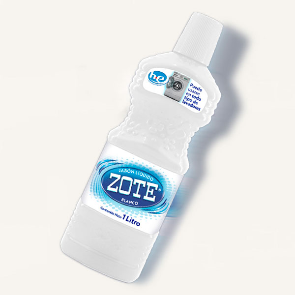Jabón Zote Blanco liquido de 1L caja con 12 pz