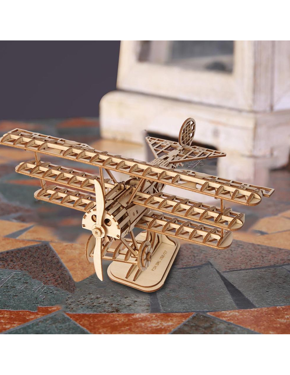 Aeroplano Armable Madera Maqueta Bloques Creativo Robotime TG301