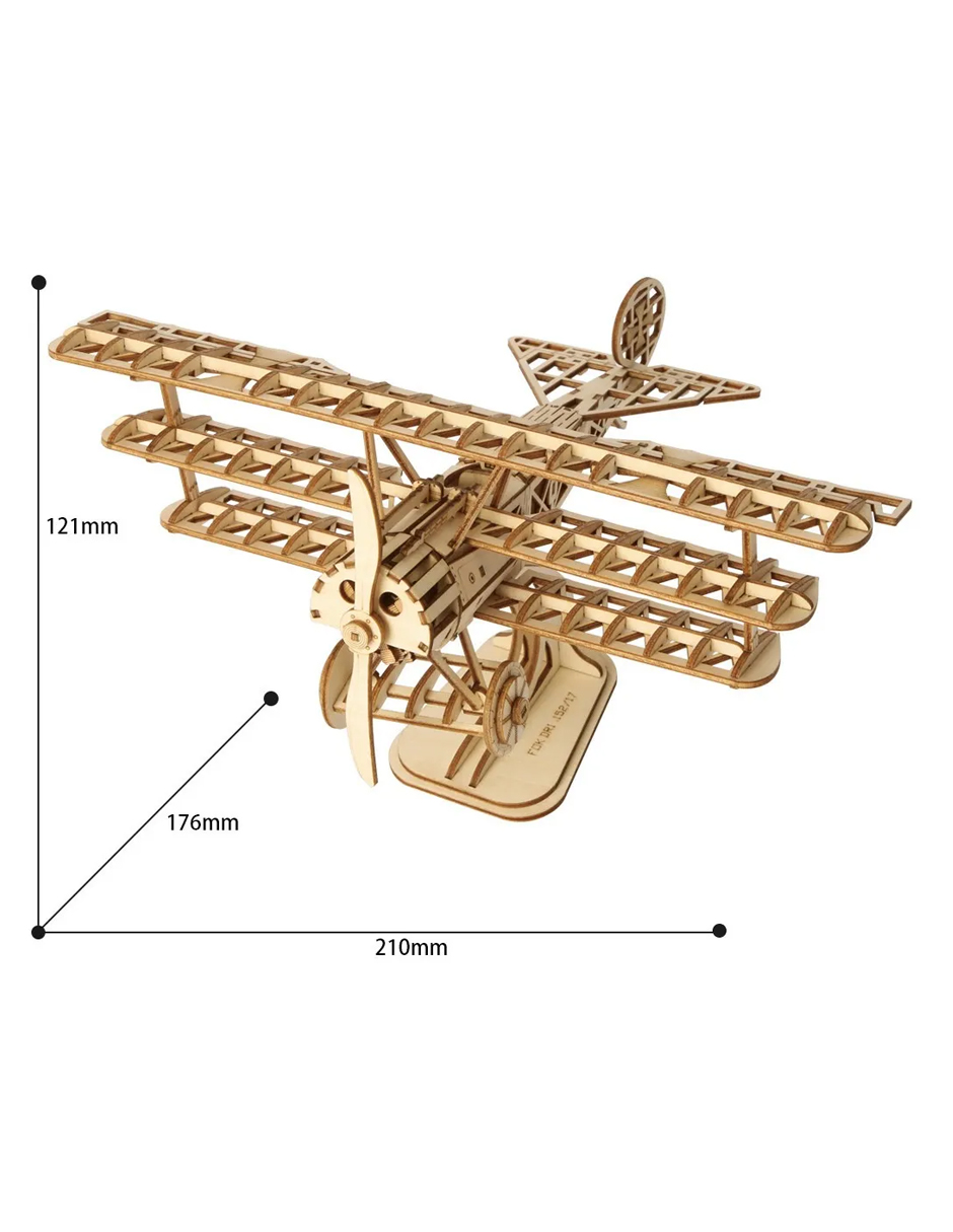 Aeroplano Armable Madera Maqueta Bloques Creativo Robotime TG301