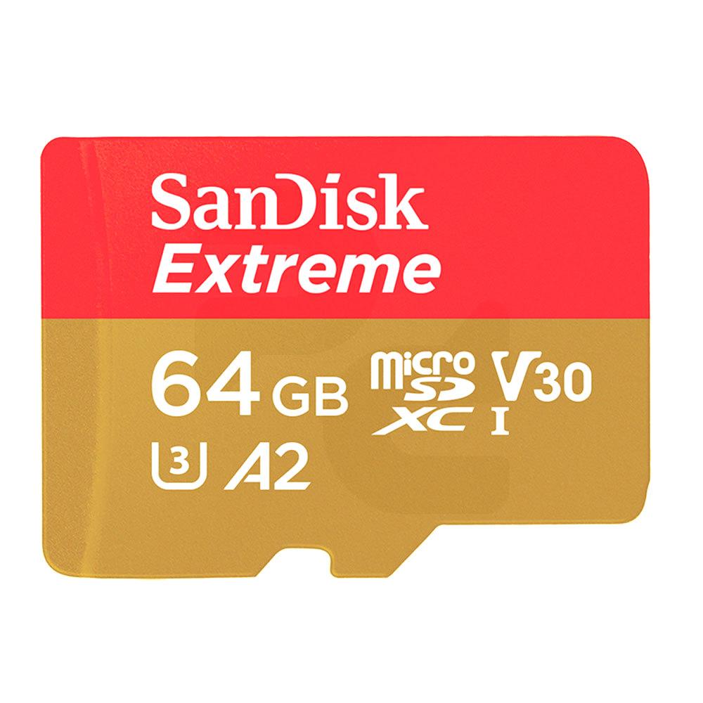 Sandisk MEMORIA SANDISK MICRO SDXC EXTREME 64GB A2 C/A (SDSQXA2-064G-GN6AA)