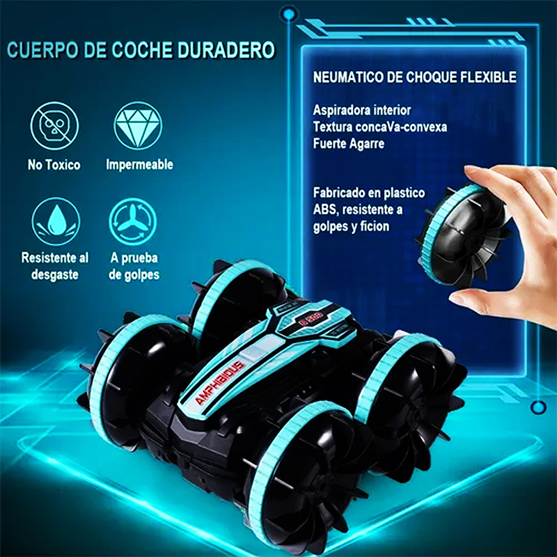 Carro De Control Remoto Coche Rc Stunt Reloj Sensor De Movimiento 360 Grados Todo Terreno