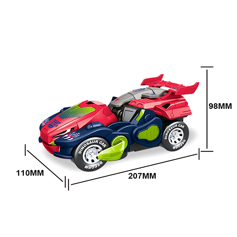 Juguete Carro Dinosaurio Transformable Para Niños Luz Led Música Robot Juguete Infantil