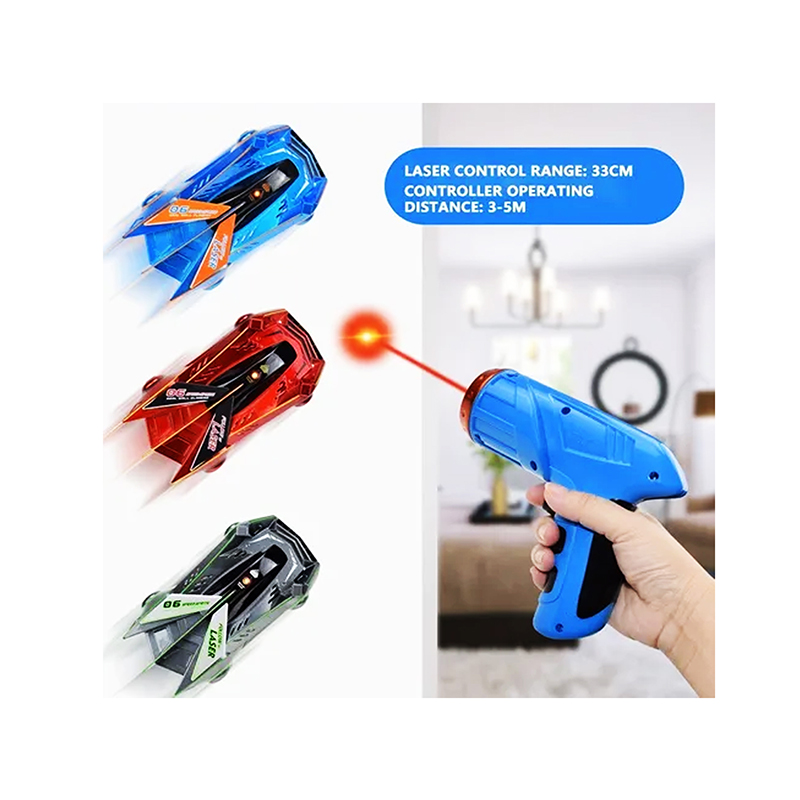 Carro De Control Remoto Antigravedad Escala Paredes Apuntador Laser