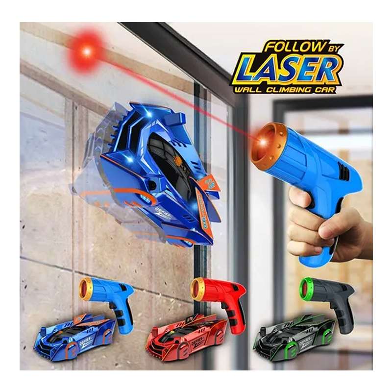 Carro De Control Remoto Antigravedad Escala Paredes Apuntador Laser