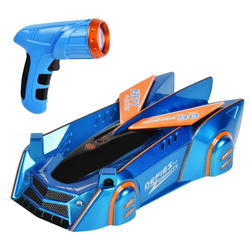 Carro De Control Remoto Antigravedad Escala Paredes Apuntador Laser