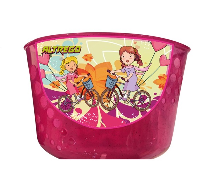 Canastilla De Plastico Color Rosa Para Bicicleta R-12