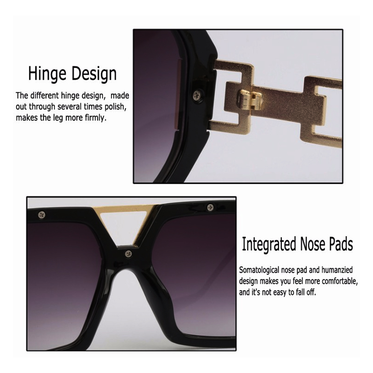 Lentes de sol cuadrados retro vintage gafas rectangulares steampunk