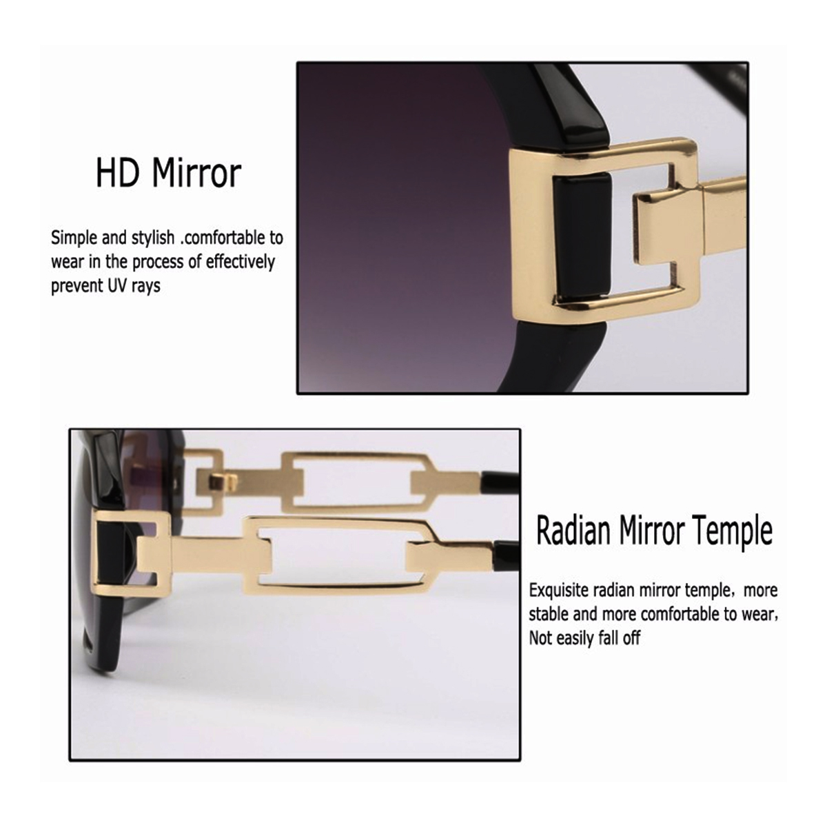 Lentes de sol cuadrados retro vintage gafas rectangulares steampunk