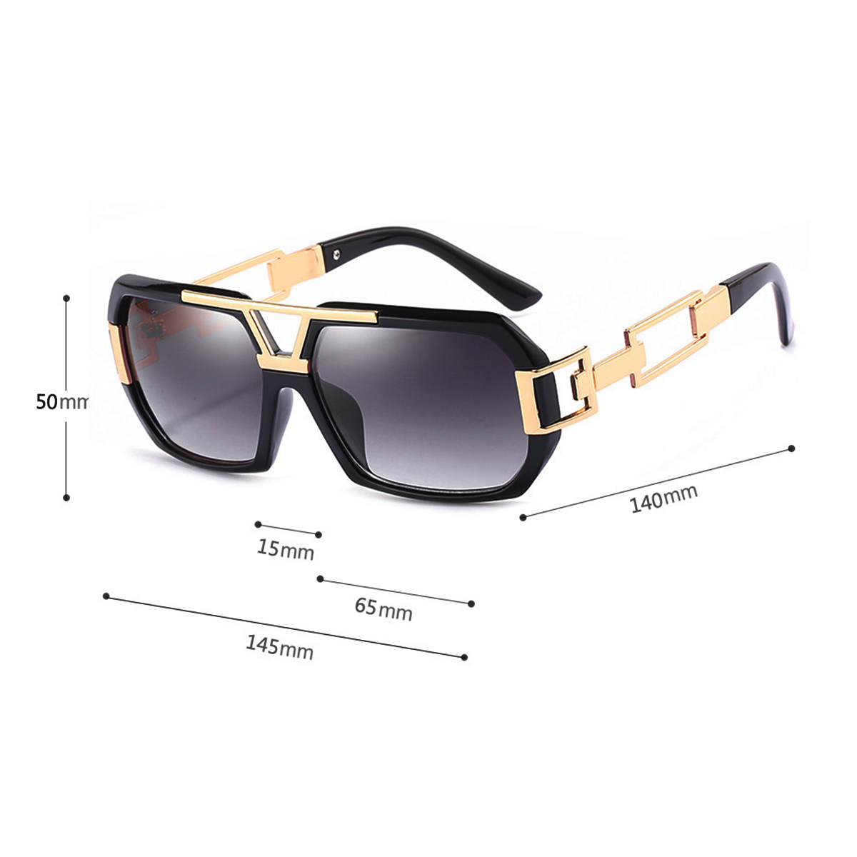 Lentes de sol cuadrados retro vintage gafas rectangulares steampunk