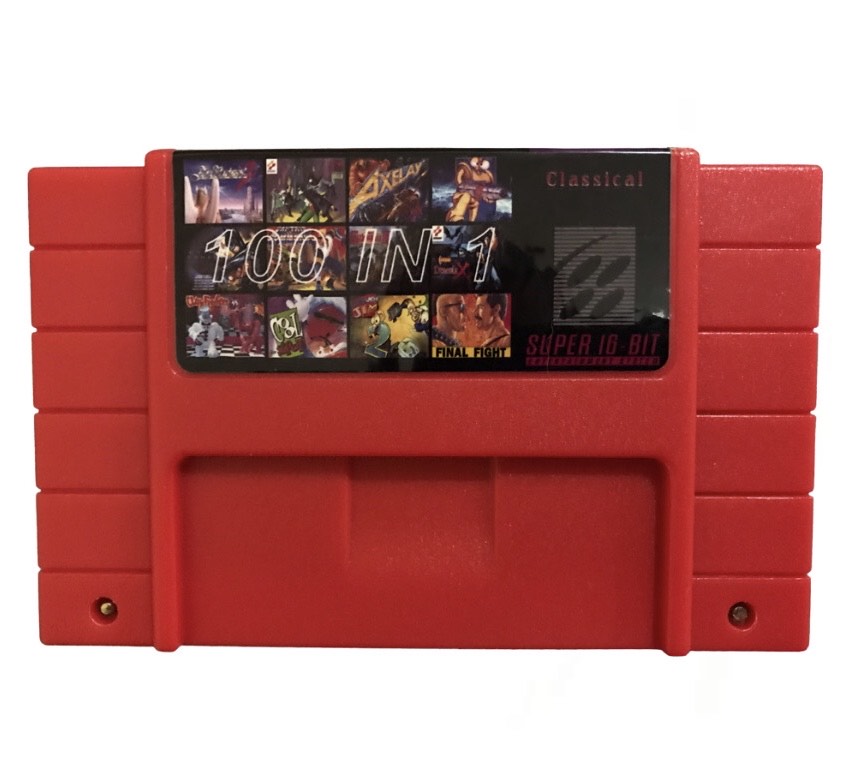 Cartucho Multijuegos 100 en 1 Para Super Nintendo Snes 