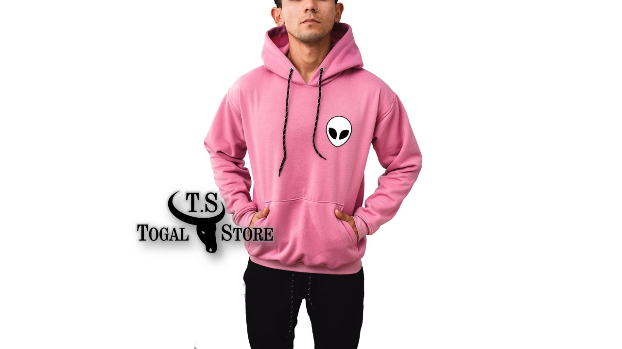 Sudadera Ovni Bordado Alien de Moda Hoodie Con Capucha y Cangurarera  
