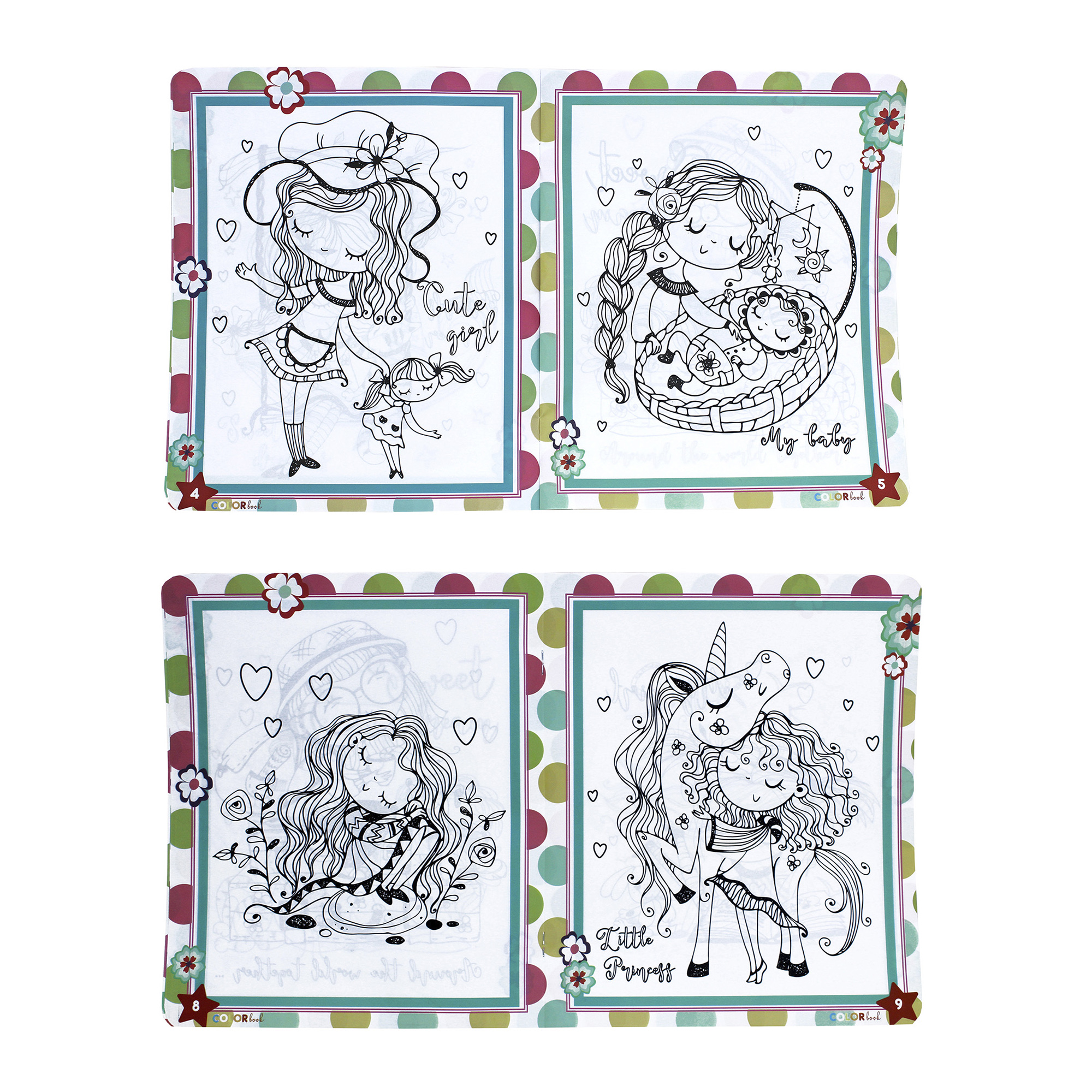 Dinosaurios, Marcianos, Gatitos, 4 Libros para colorear borrables + 24 plumones + 12 colores