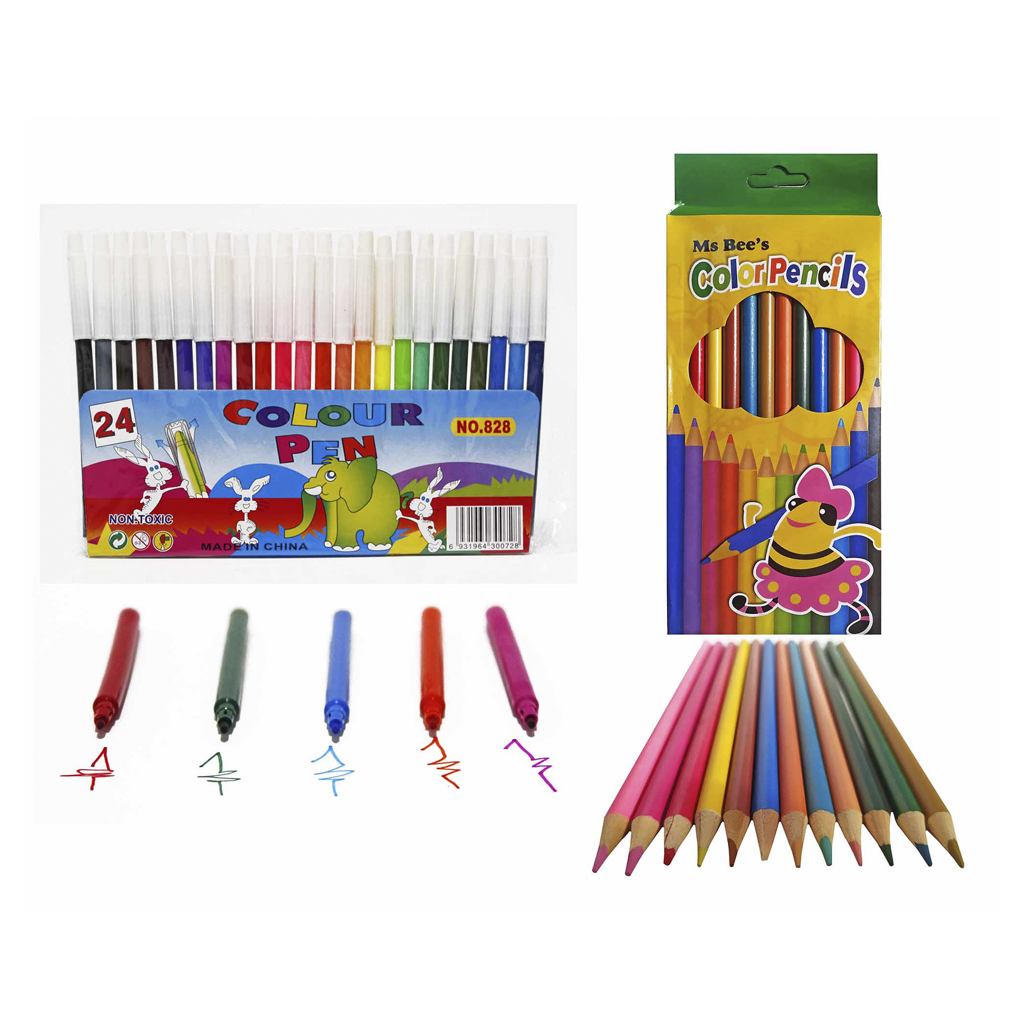 Frozen, Princesas, Minnie, 3 Libros para colorear borrables + 24 plumones + 12 colores